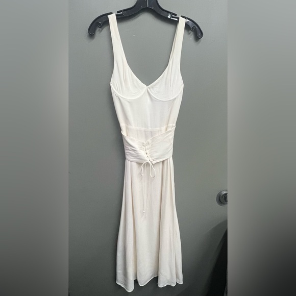 Reformation || Ivory Sigrid Dress Size 0 - Picture 2 of 10